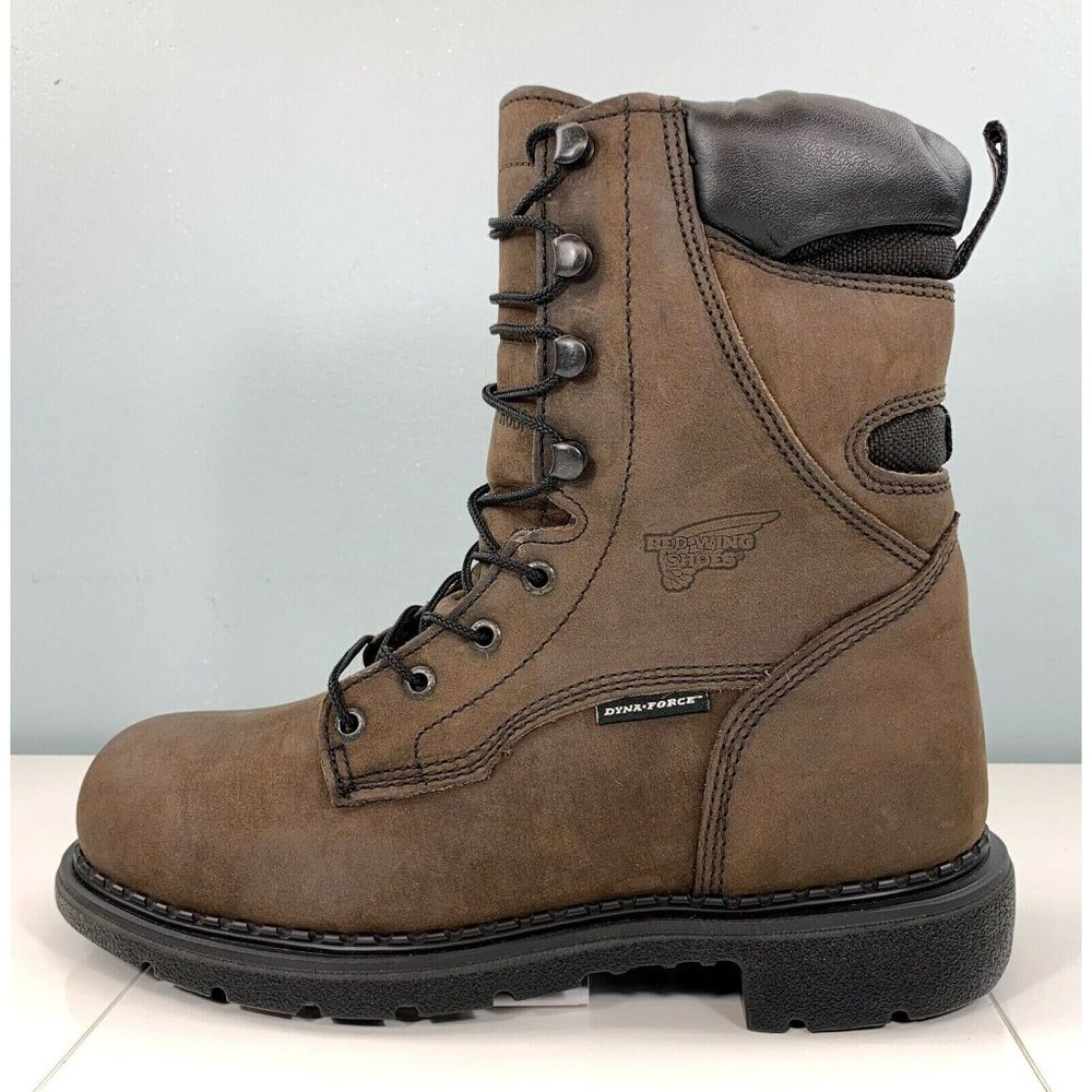 🔥Mens Red Wing 2211 Brown Leather Safety 8" Work Boots Sz. 7 EE Made In USA NEW